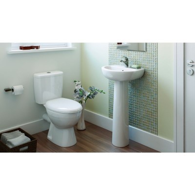 Eliana Maple 1 Tap Hole Cloakroom Suite inc. Ammi Tap