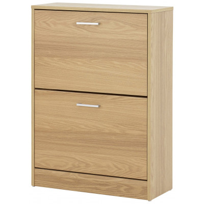 GFW STIRLING TWO TIER SHOE CABINET OAK