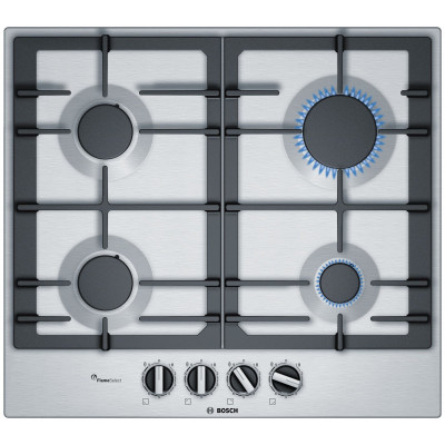 Bosch PCP6A5B90 Cast Iron Support Gas Hob - S/Steel