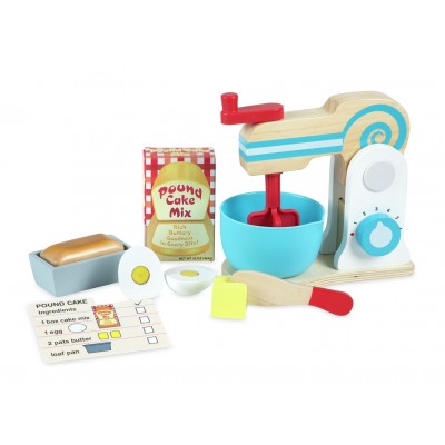 Melissa & Doug Wooden Make a Cake Mixer Set