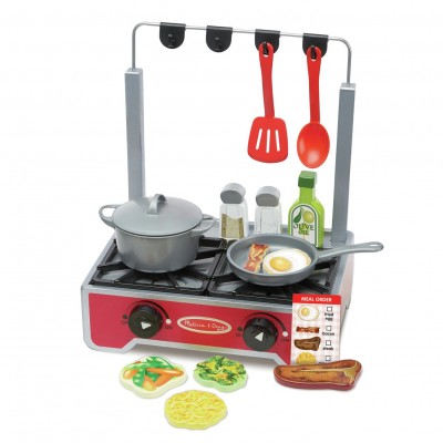 Melissa & Doug Deluxe Wooden Cooktop Set