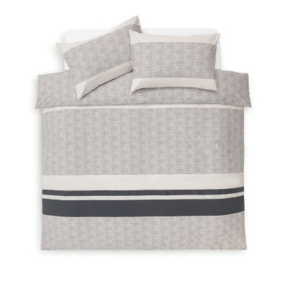 Habitat 180 TC Textured Block Print Bedding Set - King size