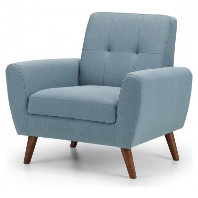 Julian Bowen Monza Fabric Armchair - Blue