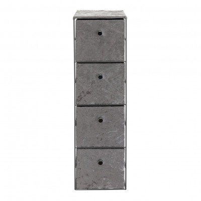 Argos Home 4 Drawer Fabric Bathroom Storage Unit - Grey