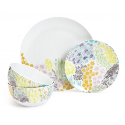 Habitat Floral 12 Piece Porcelain Dinner Set