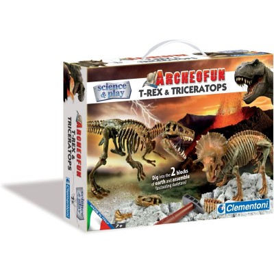 CLEMENTONI  ARCHEOFUN TREX TRICERATOPS  