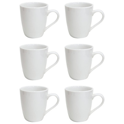Argos Home Essentials Set of 6 Porcelain Mugs &ndash; White