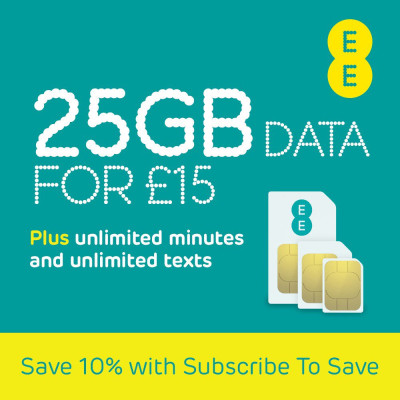 EE Extra Data 75GB Pay As You Go SIM Card