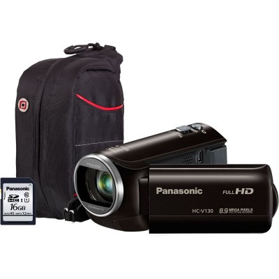 PANASONIC HC V130 BLACK CAMCORDER KIT