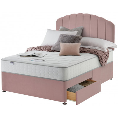 Silentnight Middleton Double 2 Drawer Divan Bed - Pink