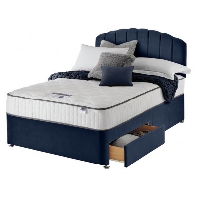 Silentnight Memory Kingsize 2 Drawer Divan Bed - Blue