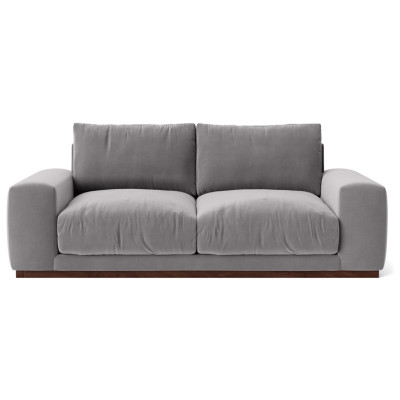 Swoon Denver Velvet 2 Seater Sofa - Silver Grey