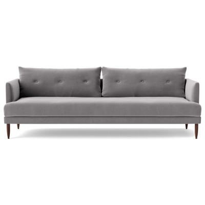 Swoon Kalmar Velvet 3 Seater Sofa - Silver Grey
