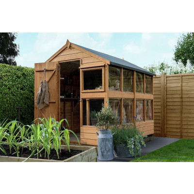 Forest Garden Shiplap 12 Windows Potting Shed 6 x 8ft
