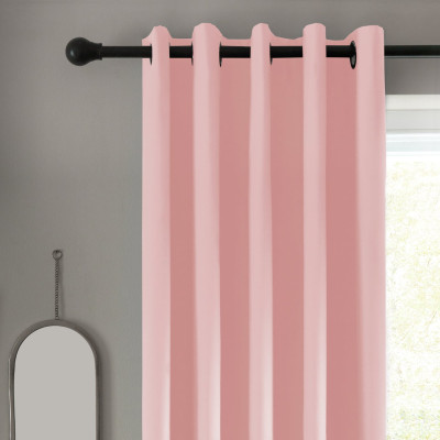Habitat Plain Blackout Eyelet Curtains - Blush Pink