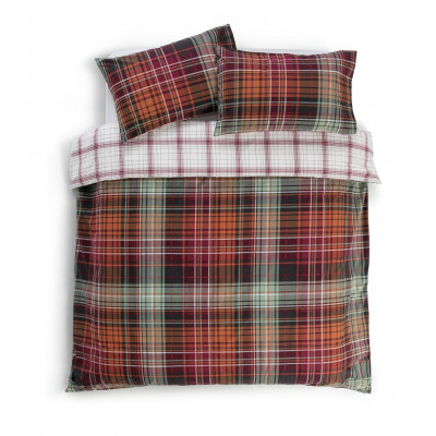 HABITAT RED BRUSHED CHECK DOUBLE