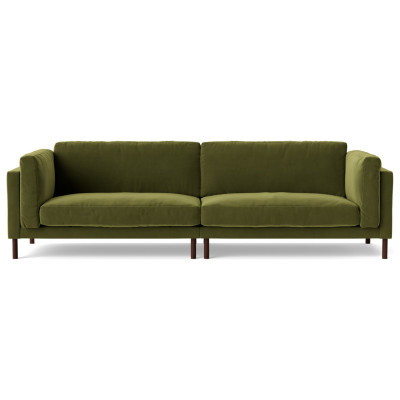 Swoon Munich Velvet 4 Seater Sofa - Fern Green
