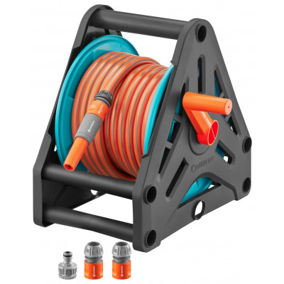 GARDENA HOSE REEL 20MSET  FITTINGS INCL