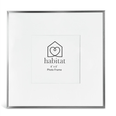 Habitat Silver Metal Picture Frame - 6x6"