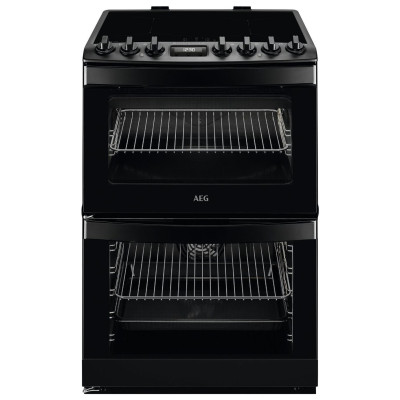 AEG CIB6743MCB 60cm Double Electric Cooker - Black