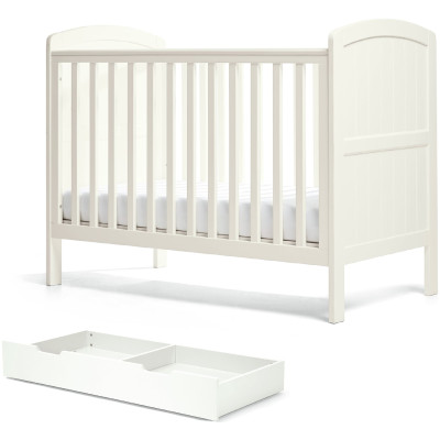 M&P DOVER COT AND DRAWER WHITE
