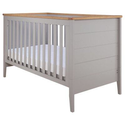 Cuggl Canterbury Cot Bed With Mattress - Two Tone