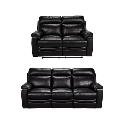 Argos Home Paolo 2 & 3 Seater Manual Recliner Sofas - Black