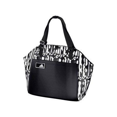 ADIDAS BLACK AND WHITE PRINT TOTE