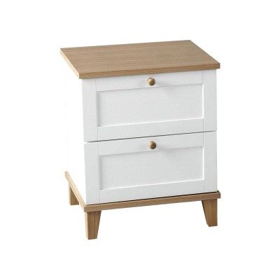 Arcola 2 Drawer Bedside Chest - White