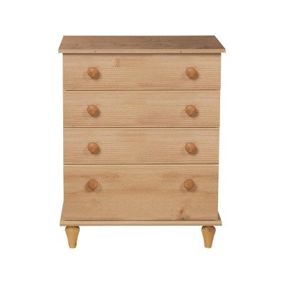 Victoriana 4 Drawer Chest - Pine Effect.