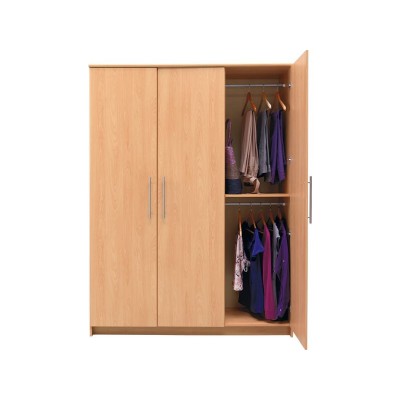 New Anderson Large 3 Door Wardrobe - Beech Effect.