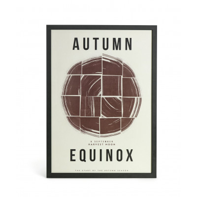 Habitat Autumn Typography Framed Wall Print - A2