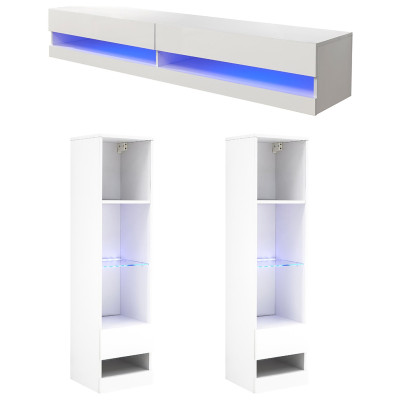 GFW Galicia 3 Piece Furniture Set with 180 cm - White