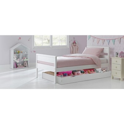 09H FARIS WHITE BED STORAGE FINLEY