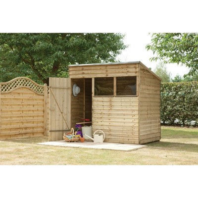 7X5 PRESSURE TREATED OVERLAP PENT SHED  