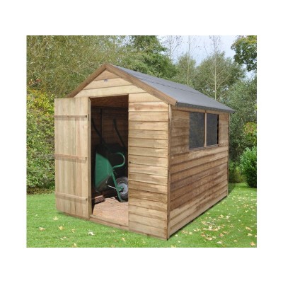 8X6 PRESSURE TREATED OVERLAP APEX SHED  