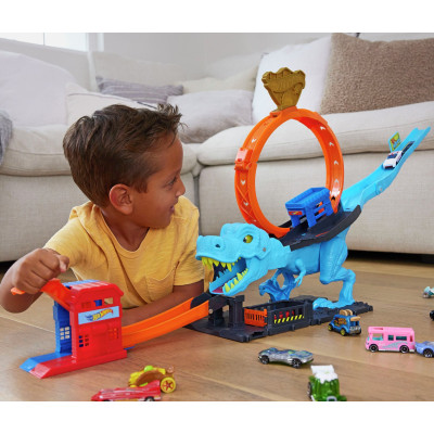 Hot Wheels City T-Rex Chomp Down Playset