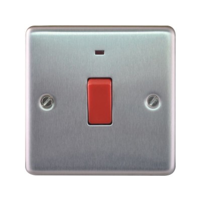  STEEL 45A SINGLE COOKER LIGHT SWITCH   
