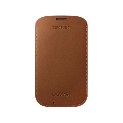 SAMSUNG LEATHER POUCH GALAXY S4 CAMEL   