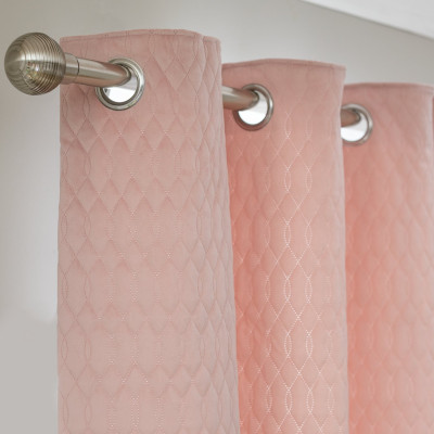 Argos Home Pinsonic Fully Lined Eyelet Curtain - Pink