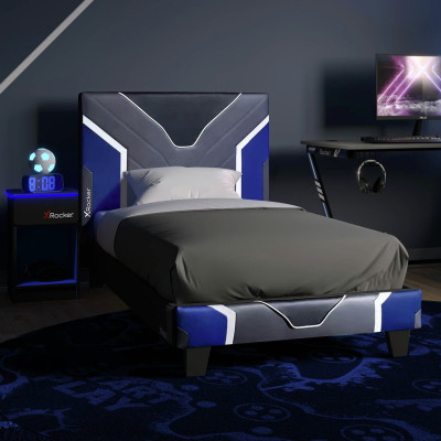 X Rocker Chromis Single Bed in a Box with Mattress - Blue