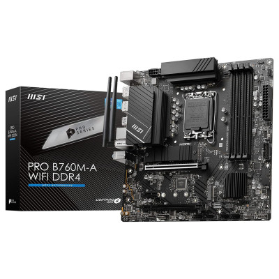 MSI 1700 Pro Intel B760M-A DDR4 M-ATX WiFi Motherboard