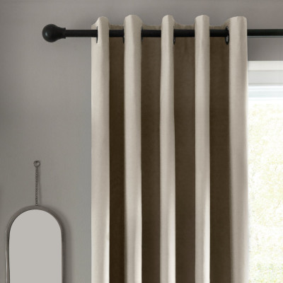 Habitat Plain Blackout Eyelet Curtains - Natural