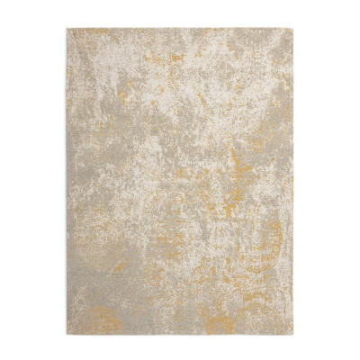 Habitat Distressed Abstract Gold Flatweave Rug - 160x230cm