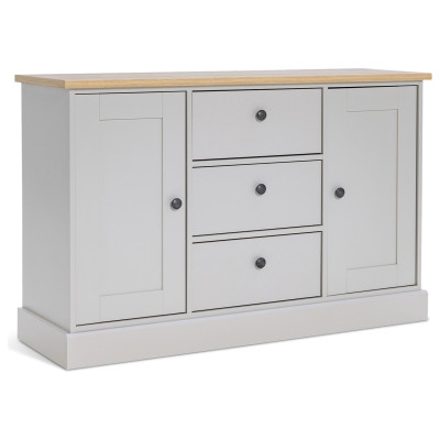 Habitat Winchester 2 Door 3 Drawer Sideboard - Light Grey