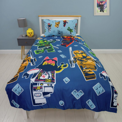 LEGO Ninjago Blue Kids Bedding Set - Single