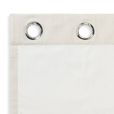 Argos Home Herringbone Fully Lined Eyelet Curtains - Cream