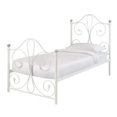 Argos Home Marietta Single Metal Bed Frame - White