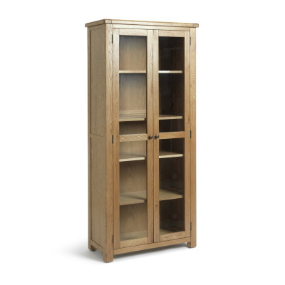 Argos Home Kent 2 Door Glass Display Cabinet - Oak