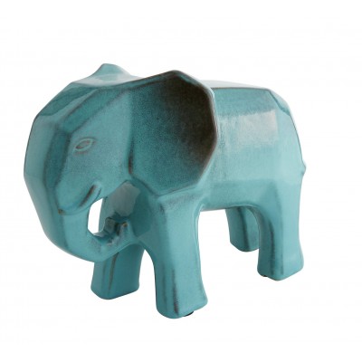 DUNSTON. ELEPHANT OBJET TURQUOISE BLUE
